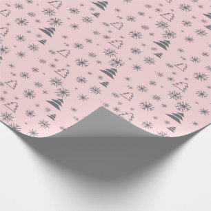 Papier Cadeau Flammes blanches de Noël Arbres de Noël Moderne