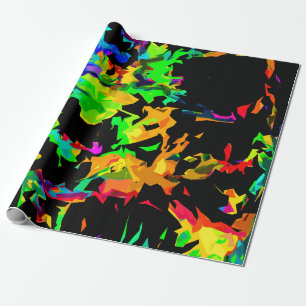 Papier Cadeau Flammes colorées