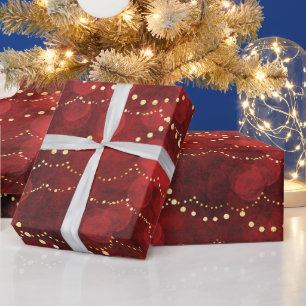 Papier Cadeau Flammes de Crison et d'Or