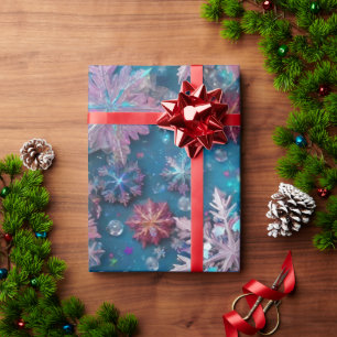 Papier Cadeau Flammes de neige congelées