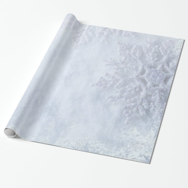Papier Cadeau Flammes de neige congelées de Noël (Déroulé)