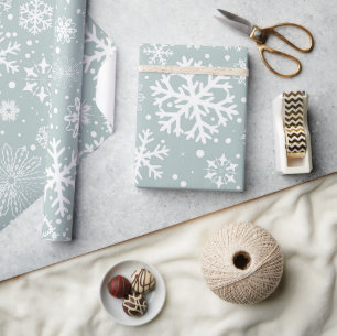Papier Cadeau Flammes de neige en hiver
