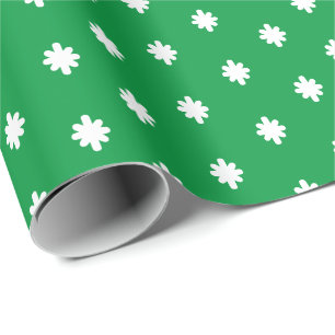 Papier Cadeau Flammes de neige vert vert moderne cadeau vacances