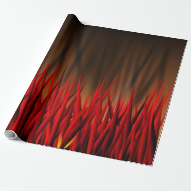 PAPIER CADEAU FLAMMES D'INCENDIE (Déroulé)