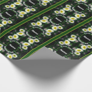 Papier Cadeau Fleabane sauvage Fleur marguerite personnalisée