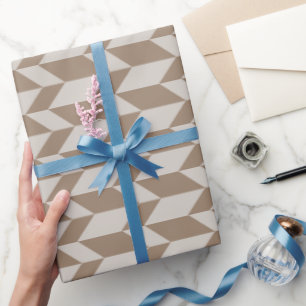 Papier Cadeau Flèche à deux tons en gras Chevron Boutons neutres
