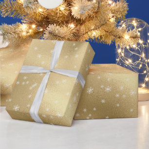 Papier Cadeau Flèches blanches en or