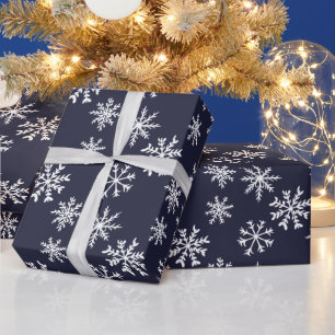 Papier Cadeau Flèches bleues illustration motif de noël