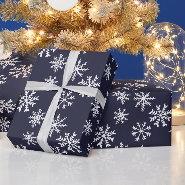 Papier Cadeau Flèches bleues illustration motif de noël (Vacances)