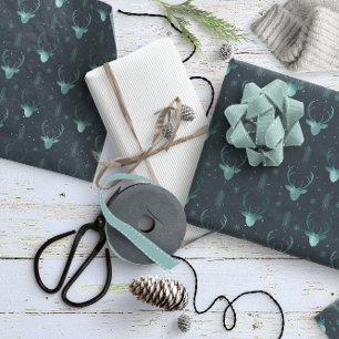 Papier Cadeau Flèches de cerfs Motif de Noël V2 Tl ID861