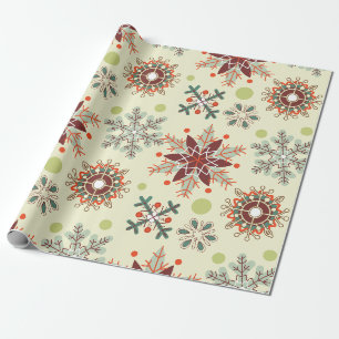 Papier Cadeau Flèches de neige artistiques cadeau de vacances