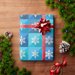 Papier Cadeau Flèches de neige de Noël modernes
