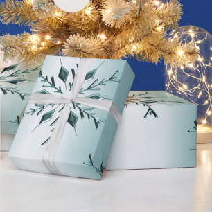 Papier Cadeau Flèches turquoises de Noël