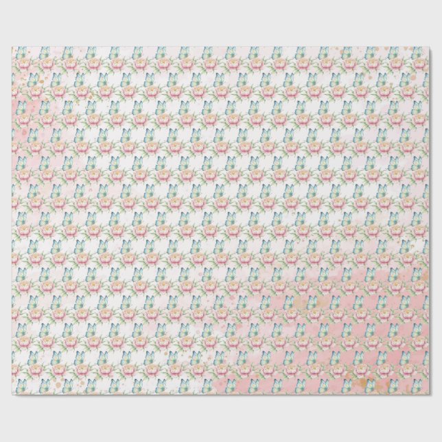 Papier Cadeau Fleur (Plat)