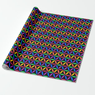 Papier Cadeau Fleur arc-en-ciel du Motif de vie