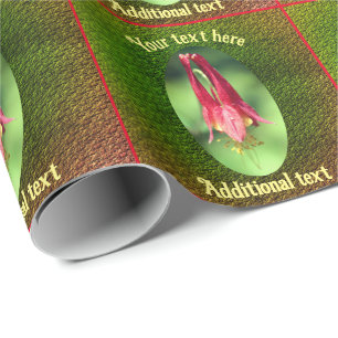 Papier Cadeau Fleur Columbine personnalisée