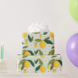 Papier Cadeau Fleur de citron vert