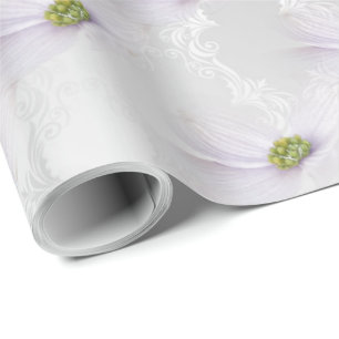 Papier Cadeau Fleur de cosmos sur l'élégance Mariage blanche