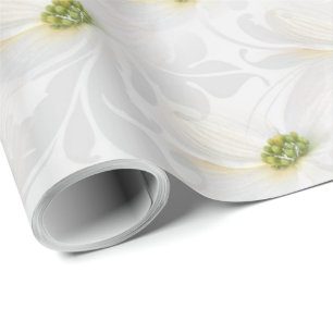 Papier Cadeau Fleur de cosmos sur l'élégance Mariage blanche
