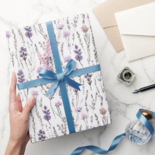 Papier Cadeau Fleur de lavande de papier à laver