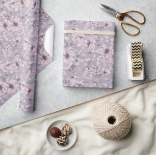 Papier Cadeau Fleur de Lavande Poussiéreuse