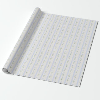 Papier Cadeau Fleur de l'héloom florissant Bleu de la bande Roma