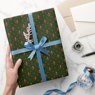 Papier Cadeau Fleur De Lis