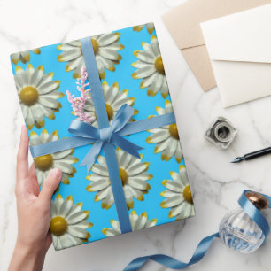 Papier Cadeau Fleur de Marguerite Heureuse - Fleur de Printemps 