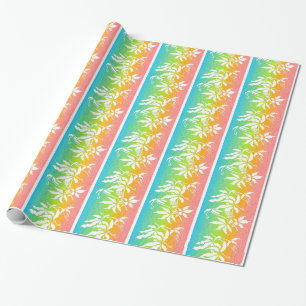 Papier Cadeau Fleur de Passion Arc-en-ciel