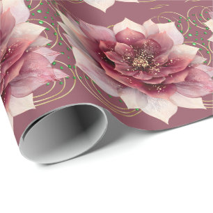 Papier Cadeau Fleur de rêve de Bourgogne