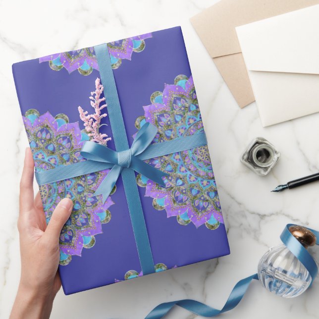 Papier Cadeau Fleur De Vie - Mandala India Style 2 (Cadeaux)