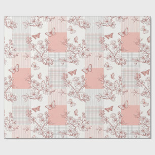 Papier Cadeau Fleur d'Élégant Papillon (7)