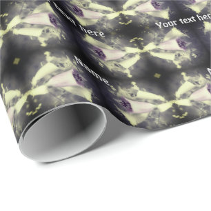 Papier Cadeau Fleur Foxglove Rose Noir Et Blanc Personnalisé