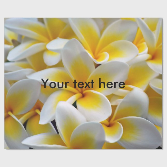 Papier Cadeau Fleur Frangipani Plumeria (Plat)