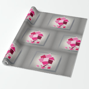 Papier Cadeau Fleur fuchsia Abstraite