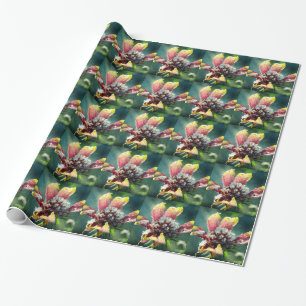 Papier Cadeau Fleur Givrée