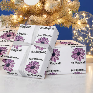 Papier Cadeau Fleur Magique Violet Fleur Juste Bloom Sa Magique