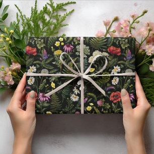 Papier Cadeau Fleur sauvage Arrière - plan Des Plantes Médicaux 