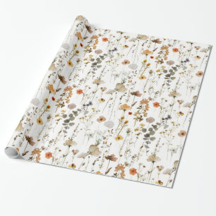 Papier Cadeau Fleur sauvage boho
