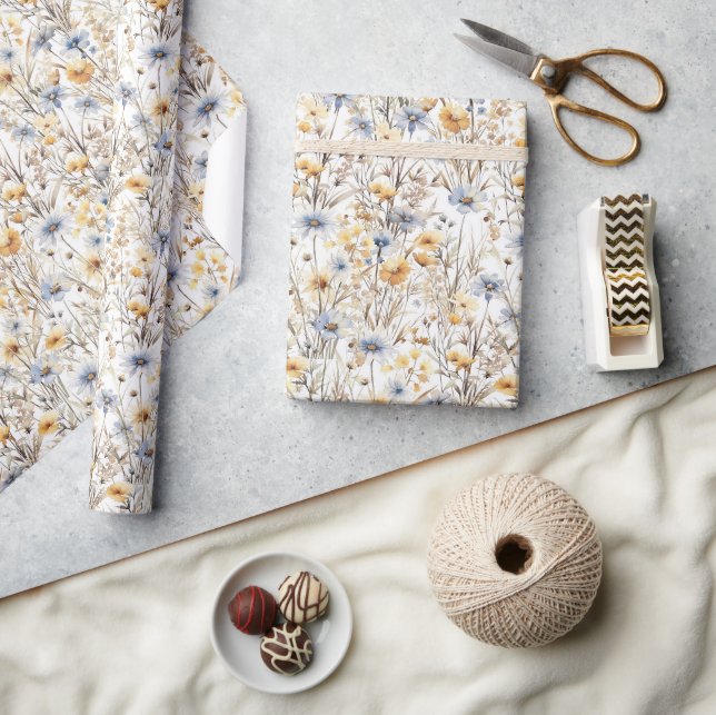 Papier Cadeau Fleur sauvage Floral (Artisanat)