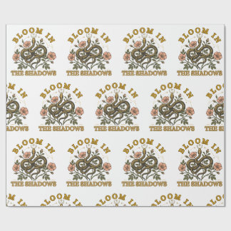 Papier Cadeau Fleurir dans les ombres Motif floral serpent vinta