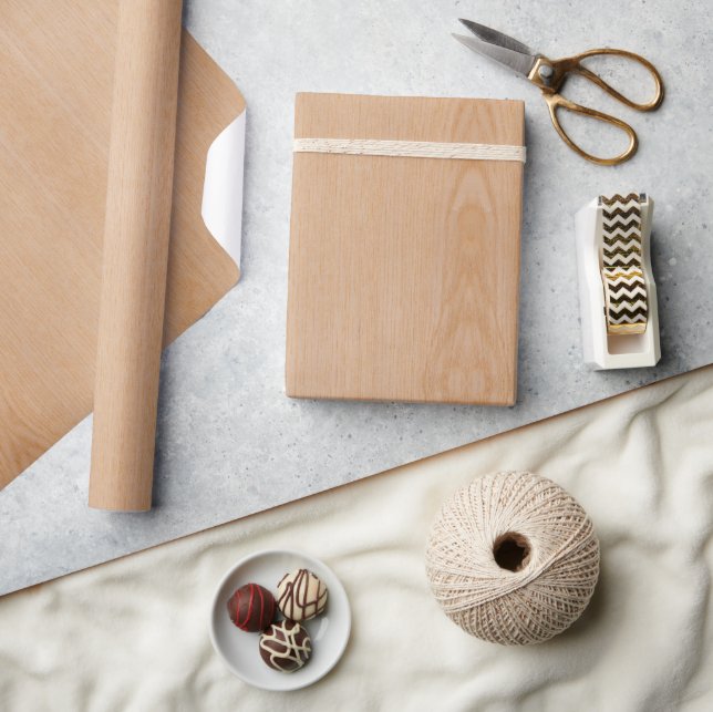 Papier Cadeau Fleurs de bois brun clair (Artisanat)