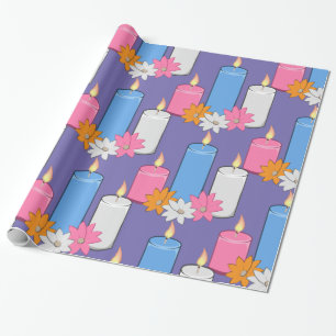 Papier Cadeau Fleurs de bougies éclairantes Thunder_Cove