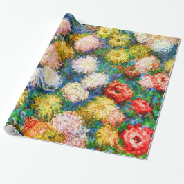 Papier Cadeau Fleurs de chrysanthème dans un Vase Monet Art