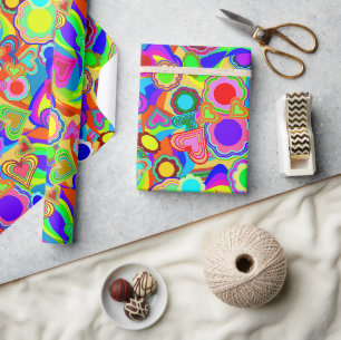 Papier Cadeau Fleurs de Coeurs super