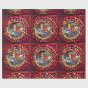 Papier Cadeau Fleurs de collecte d'anges Fleurs de la Couronne d