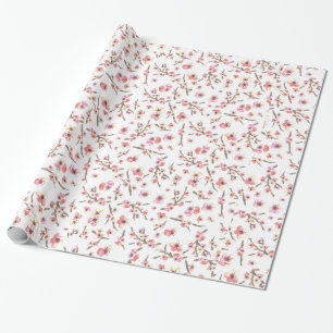 Papier Cadeau Fleurs de fleurs de cerisier rose Anniversaire