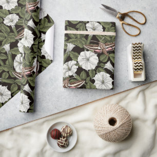 Papier Cadeau Fleurs de lune et sphinx Mois