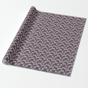 Papier Cadeau Fleurs de magnolia japonaise, sans soudure, style 