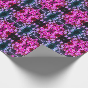 Papier Cadeau Fleurs de marguerite rose africaine teintées Perso